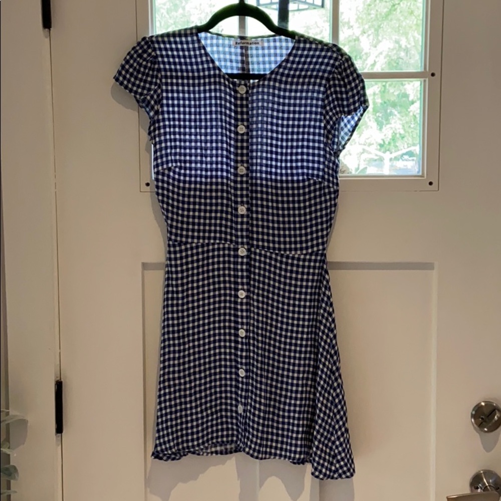 Reformation Gingham Dress